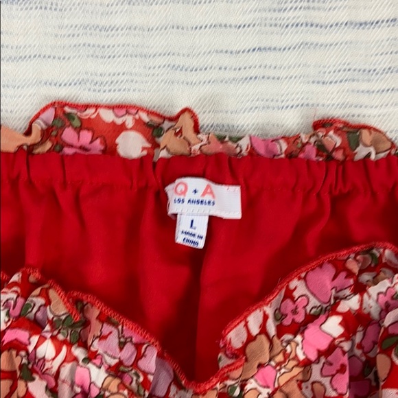 Q&A Floral Print Off The Shoulder Top Sunset Bloom - Picture 4 of 6